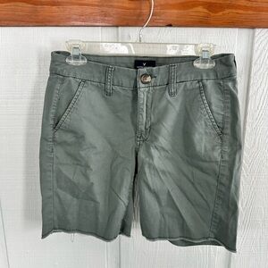 American Eagle Boyfriend Olive Green Shorts